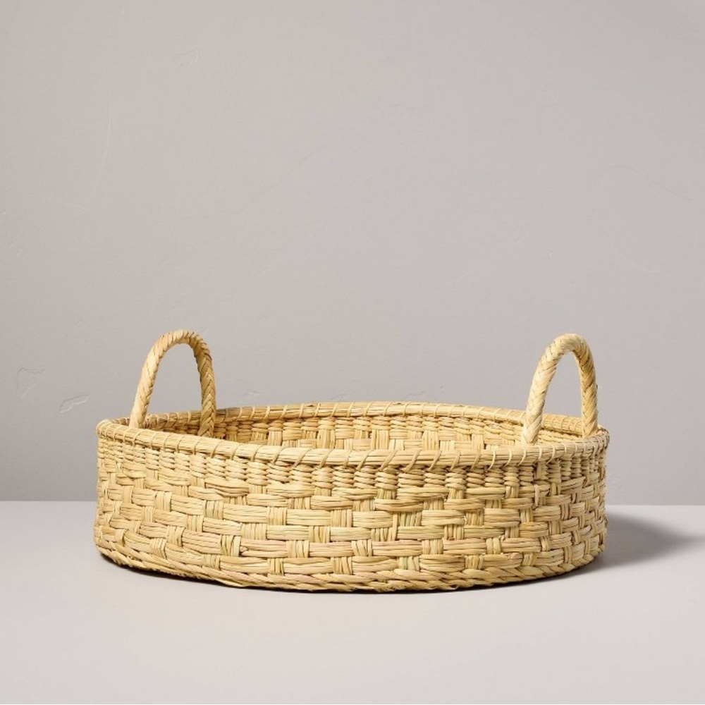 NWT- Short Round Storage Basket- Hearth & Hand w/ Magnolia
